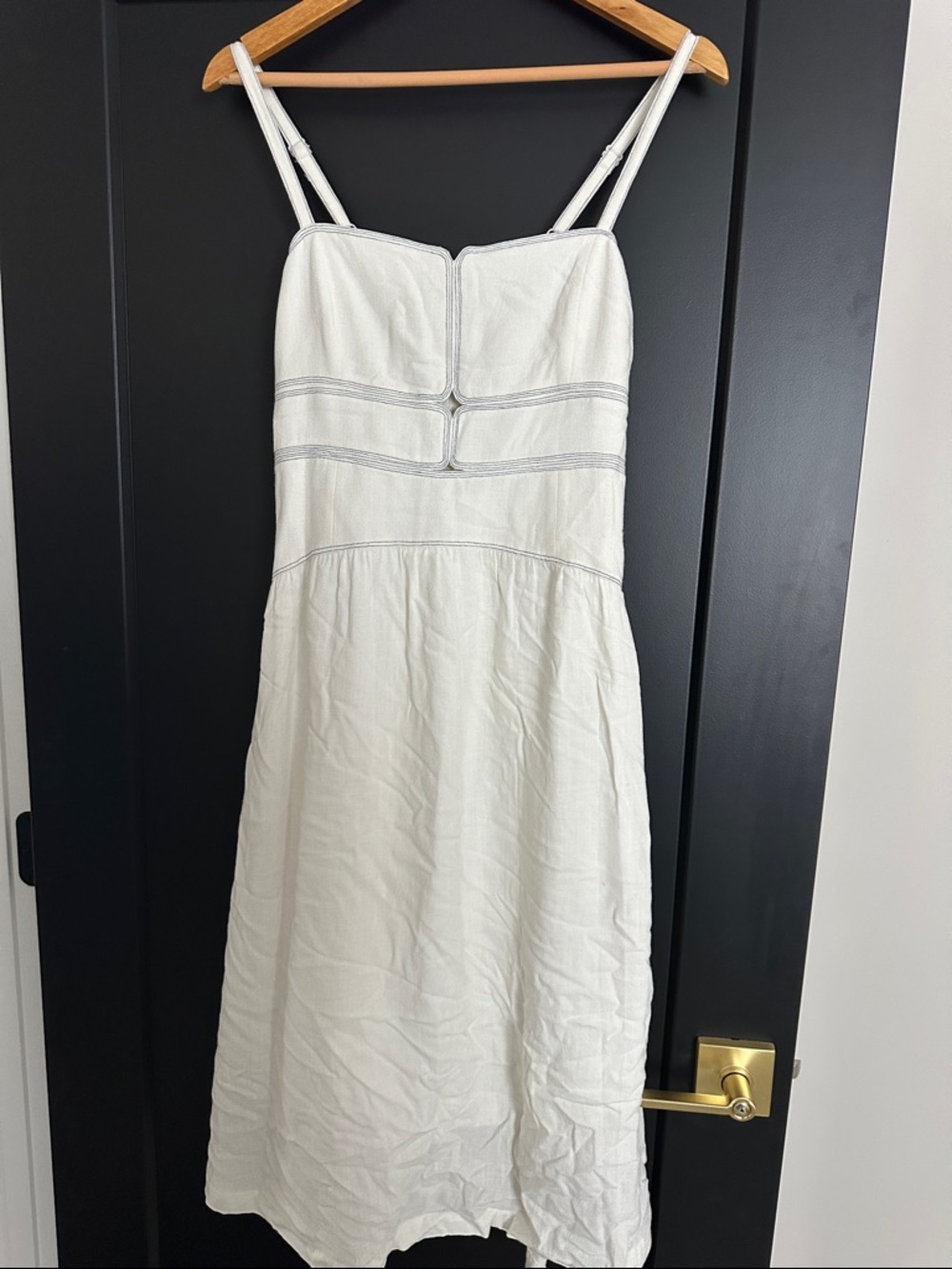 ILLA ILLA White Midi Sundress with Double Straps
